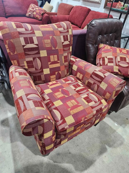 Patterned Armchair with Cushions