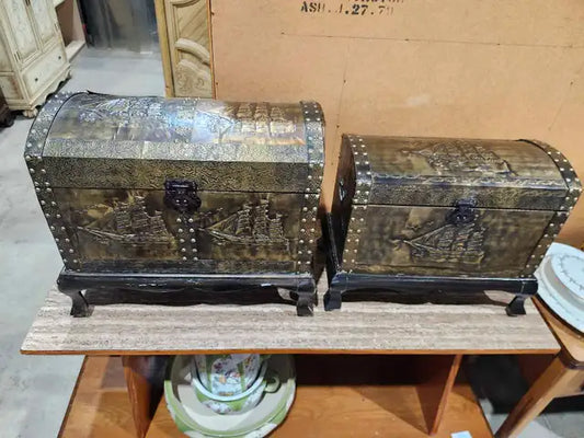 Vintage Wooden Treasure Chests