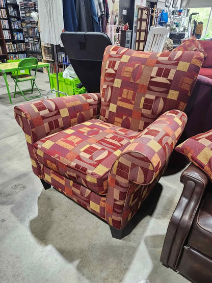 Patterned Armchair with Cushions