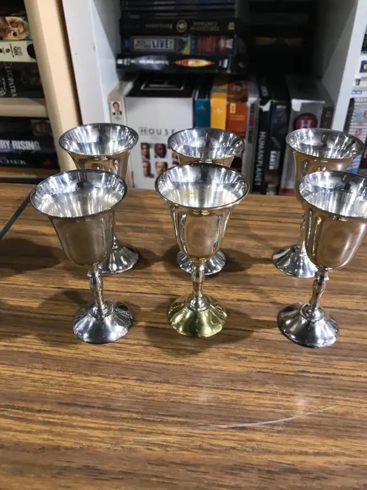Silver Plated Tray and Goblets
