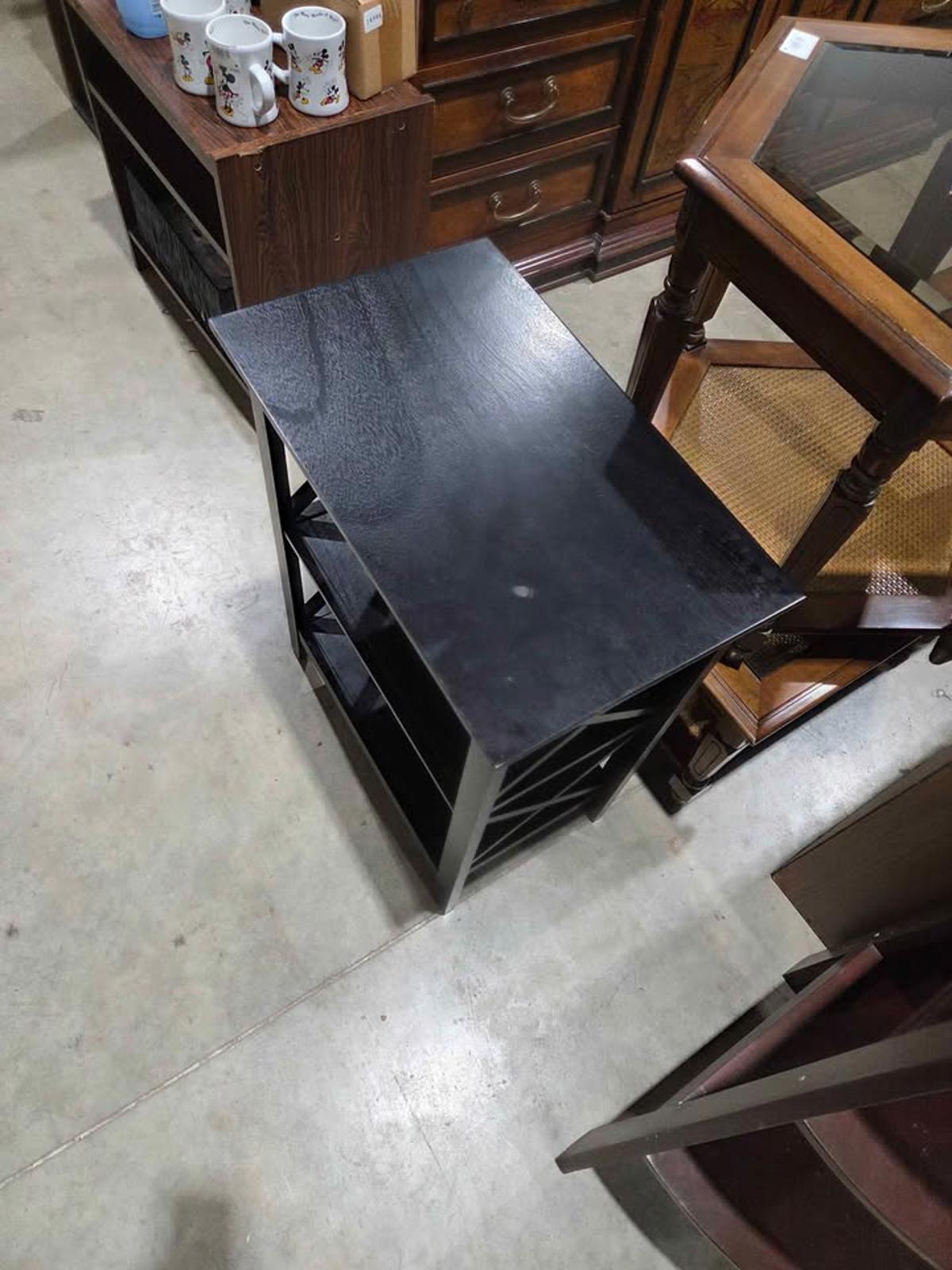 Pier 1 Imports Black 3-Tier Shelf Table