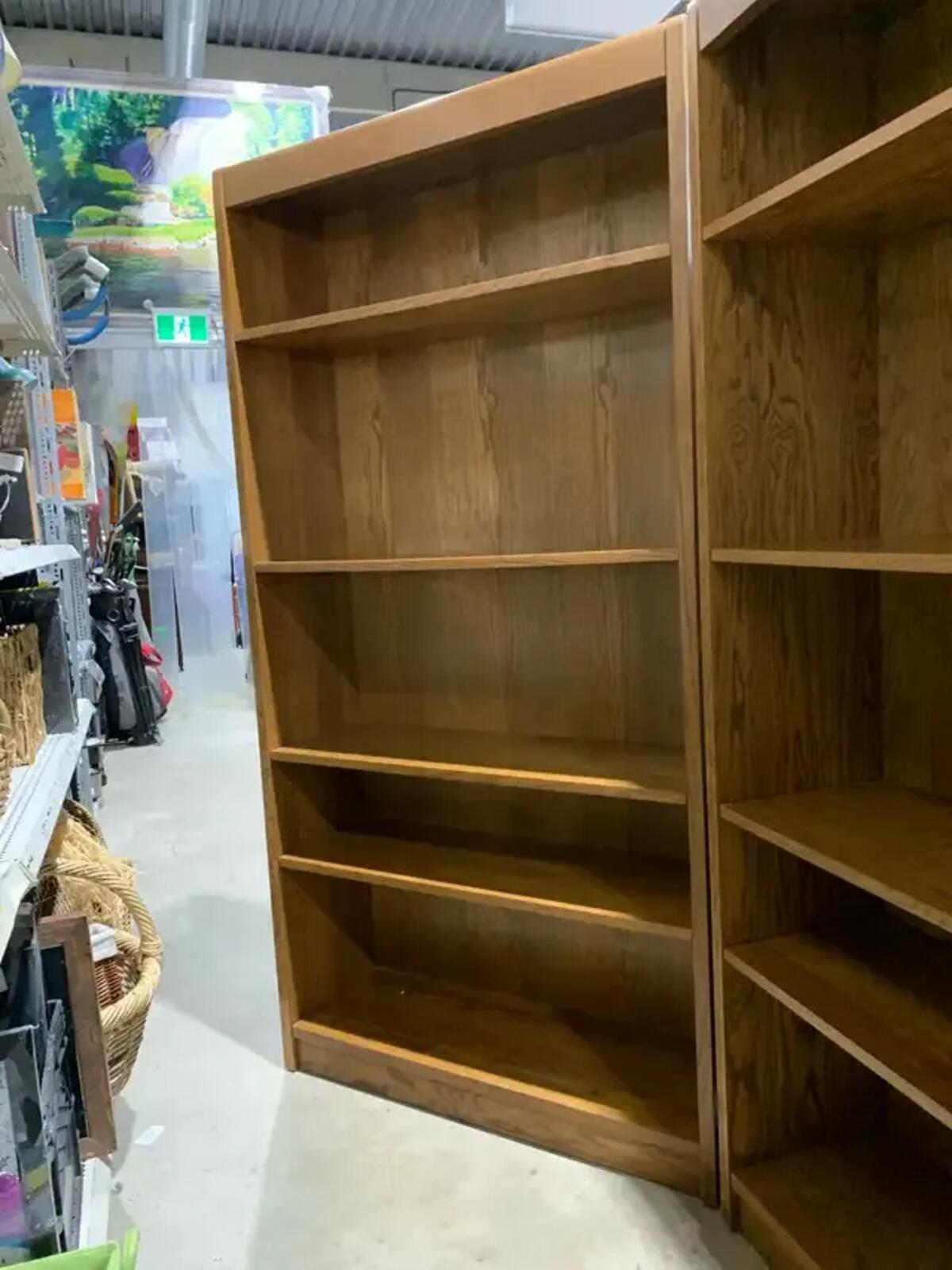 6ft Oak effect Bookcase -2 available