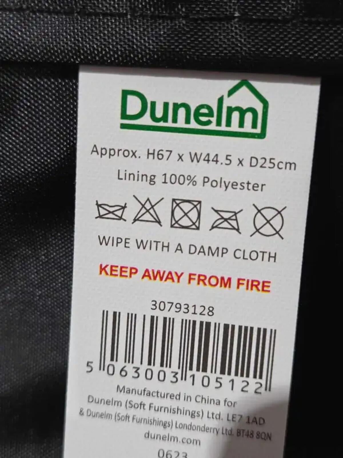 Dunelm Hardshell Spinner Carry-On Suitcase