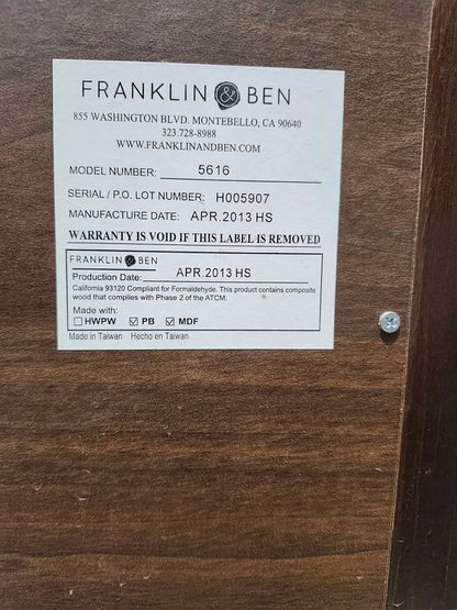 Franklin & Ben Double Wide Dresser in Rustic Brown