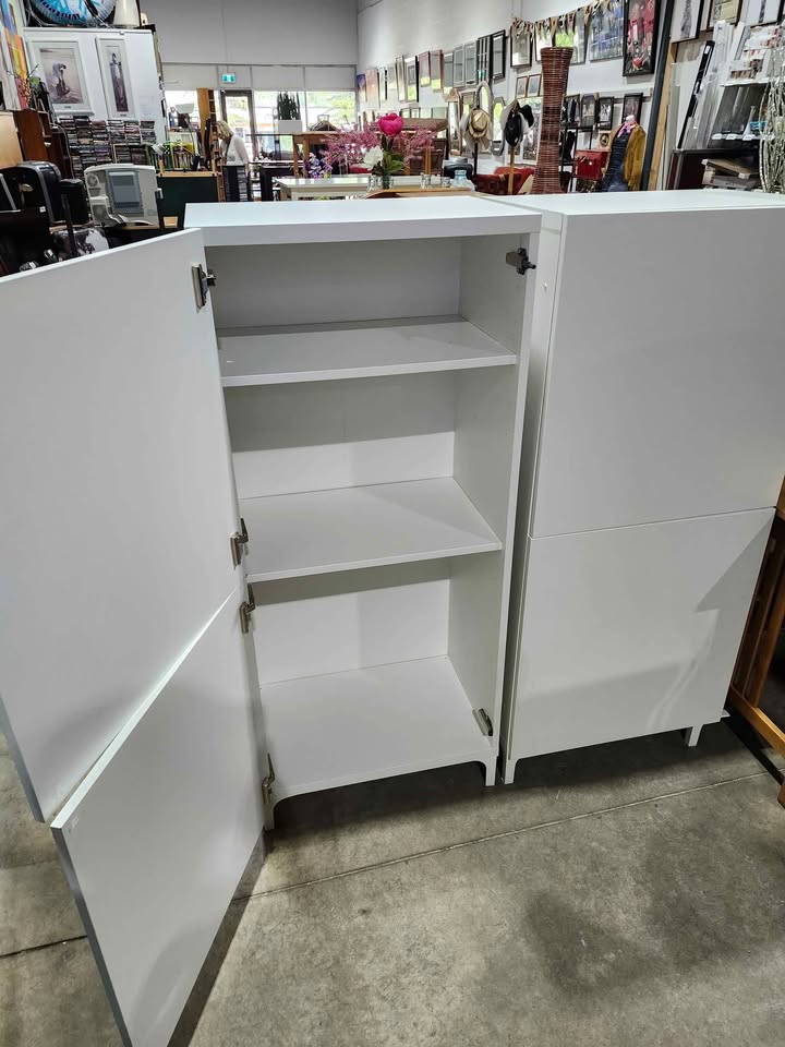 Ikea BESTA White Cabinet with Double Doors - 4 Available