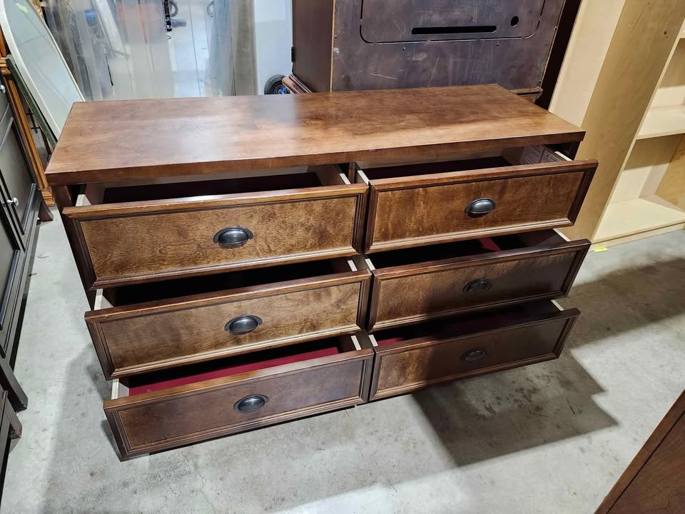 Franklin & Ben Double Wide Dresser in Rustic Brown