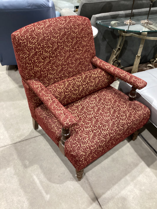 Burgundy arm chair