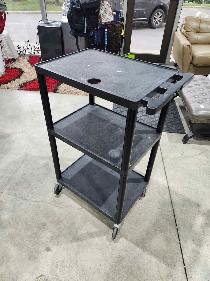 Luxor Black Utility/AV Cart