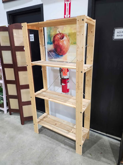 Wooden 4-Tier Shelf Unit