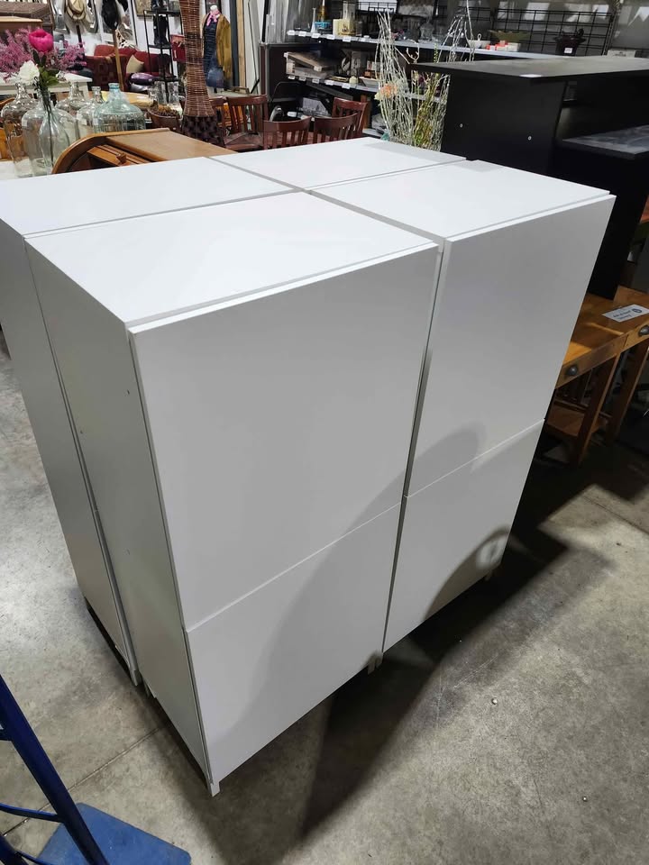Ikea BESTA White Cabinet with Double Doors - 4 Available