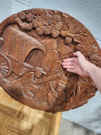 Vintage Western Carved Wood Wall Art