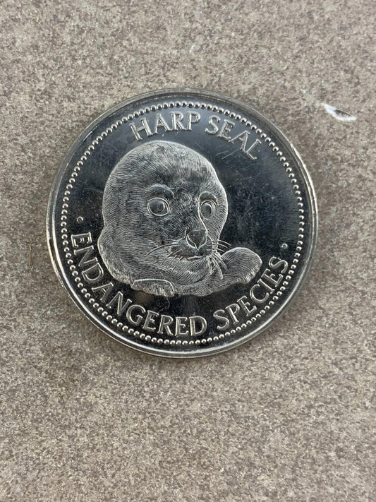 World Endangered Animal Species Coin Collector Souvenir Medal Ocean Harp Seal