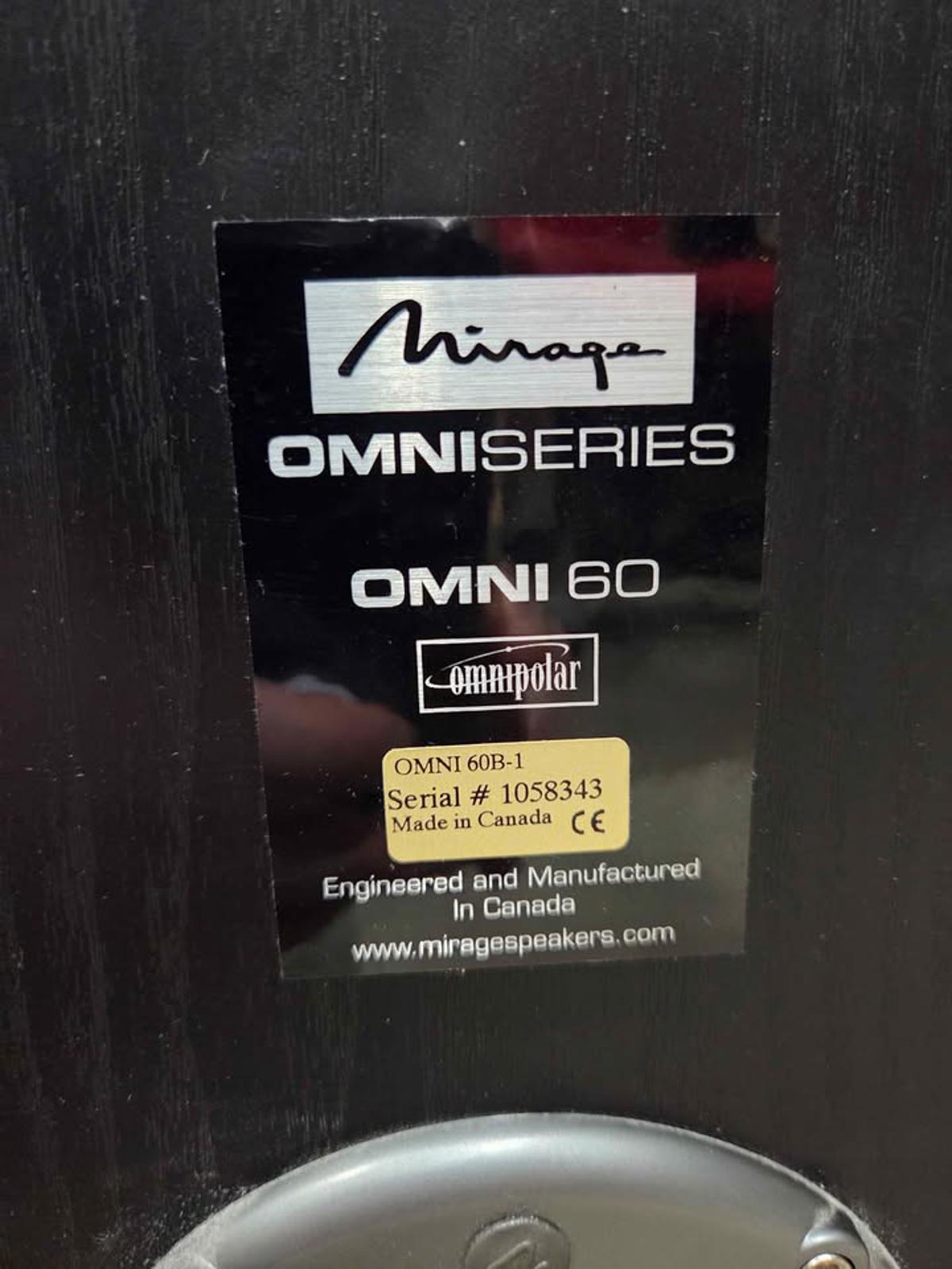 Mirage OMNI 60 Speakers Pair