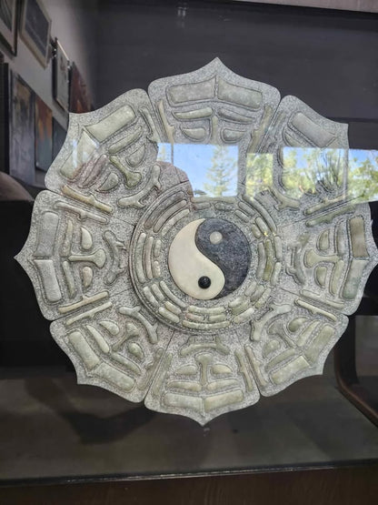 Yin Yang Stone Wall Art - Framed