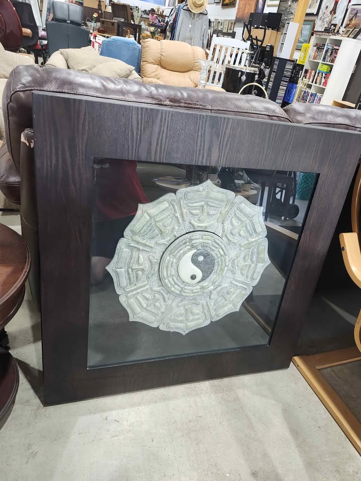 Yin Yang Stone Wall Art - Framed