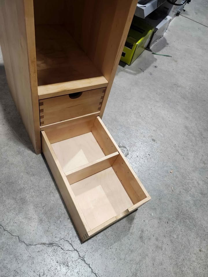 Small Wooden Shelving Unit with Drawers
