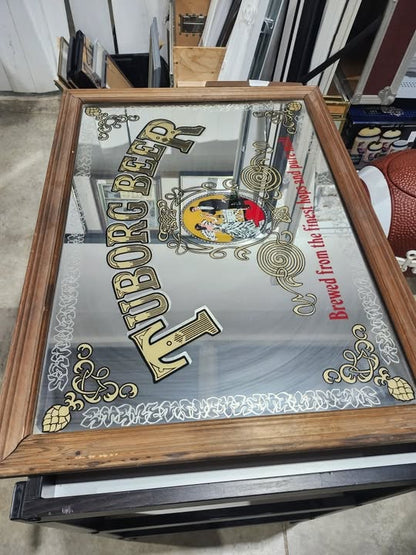 Vintage Tuborg Beer Mirror - Brewed From Finest Hops