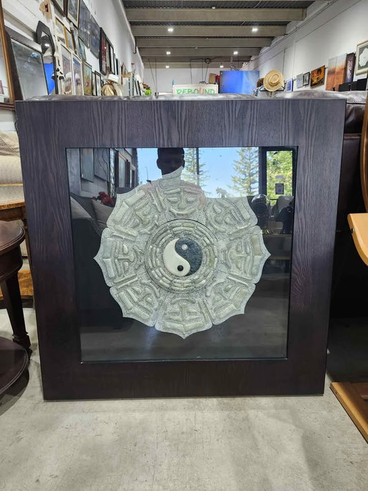 Yin Yang Stone Wall Art - Framed