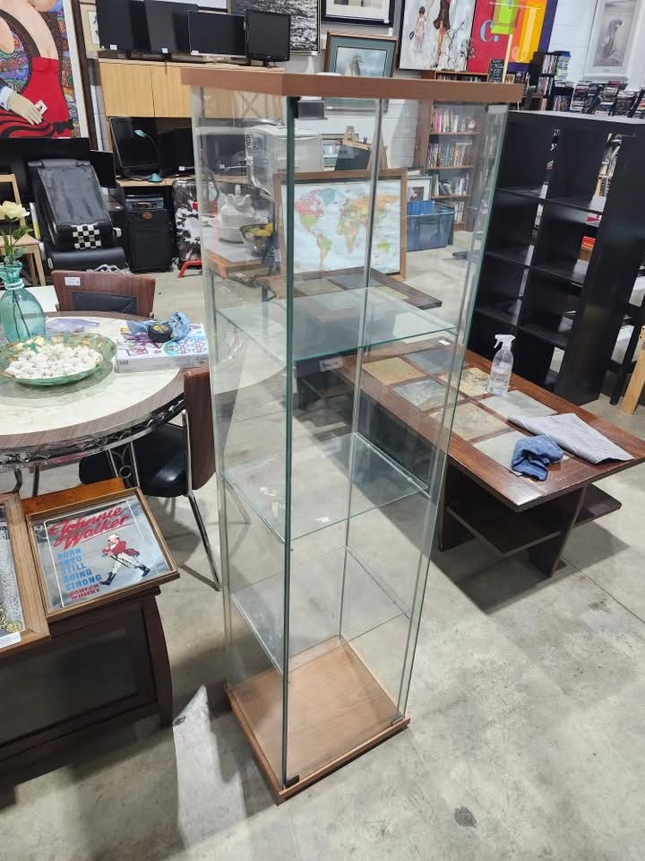 IKEA DETOLF glass-door display cabinet