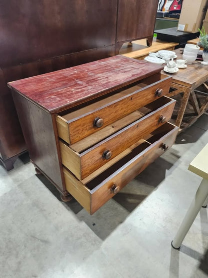 Vintage Wooden 3-Drawer Dresser