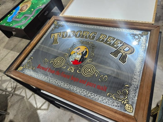 Vintage Tuborg Beer Mirror - Brewed From Finest Hops