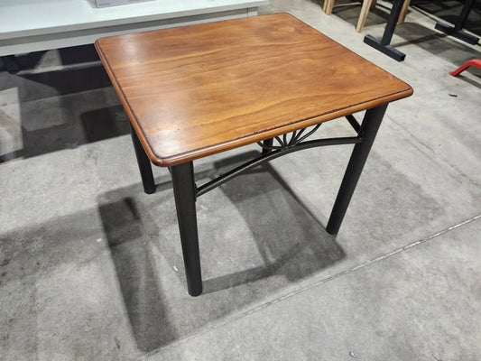 Small Wood & Metal Accent Table