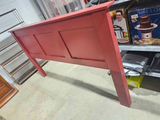 King Sized Wooden Red Headboard
