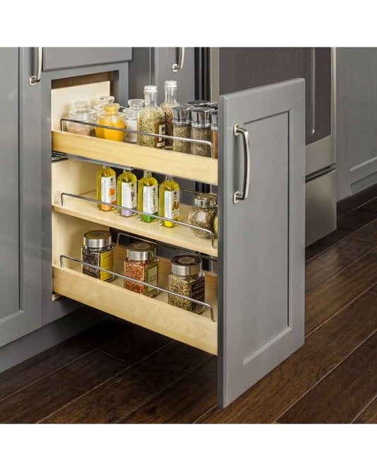 8.5" Width No Wiggle Drawer Base Cabinet Pullout with Soft-Close Undermount Slides, 9" Width Opening