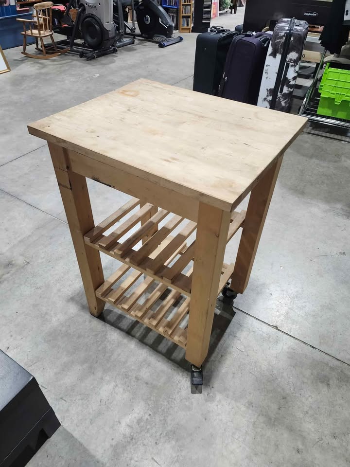 Wooden Kitchen Island Cart