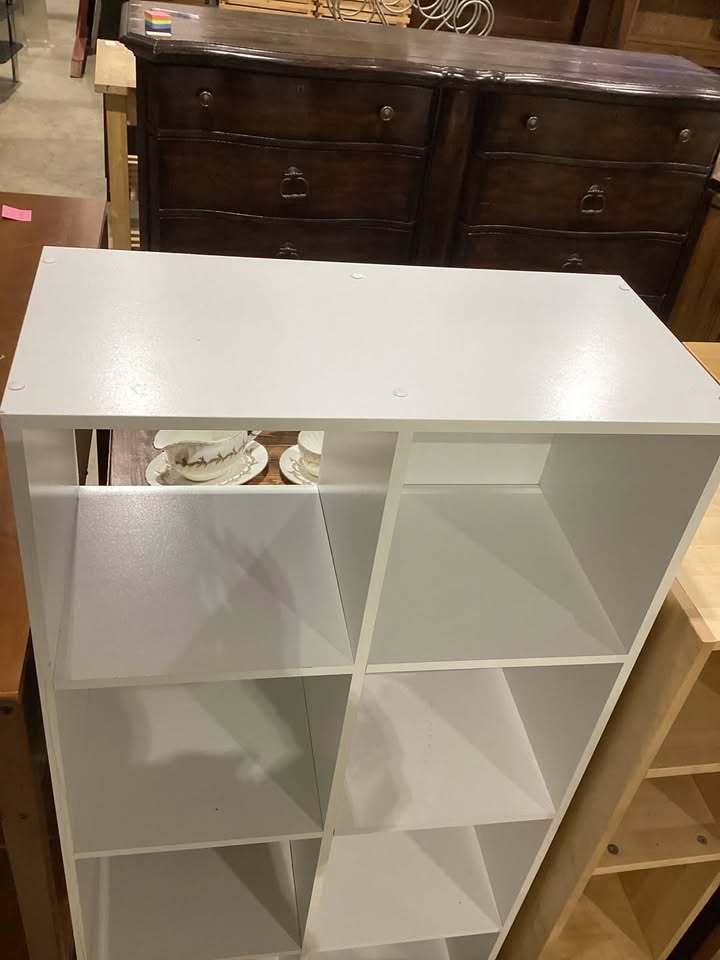 White 8-Cube Storage Shelf