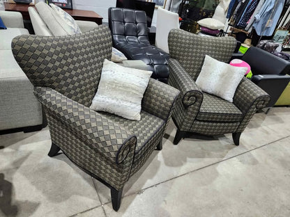 Custom Vogel Patterned Armchair - 2 Available
