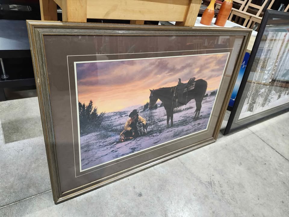 Hurry Sunup" Framed Print Tim Cox 41" by 30"