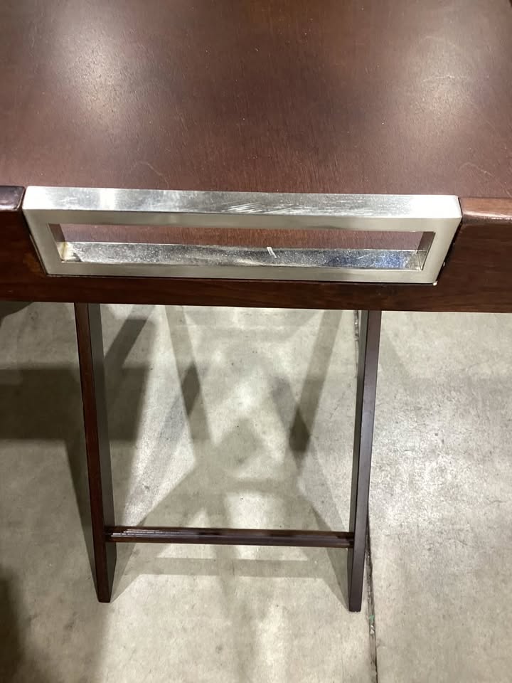 Brown Wood Butler Tray Table