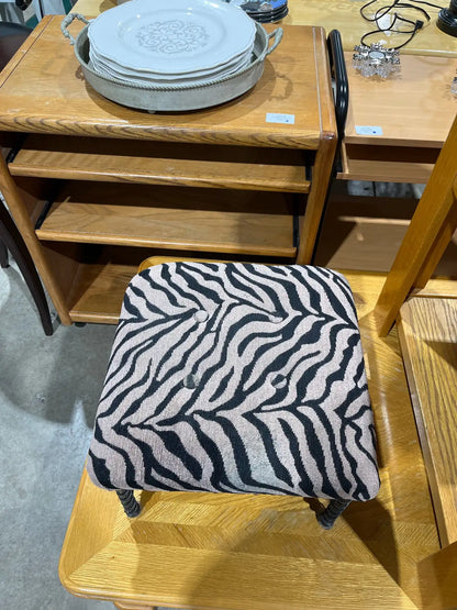 Zebra Print Footstool