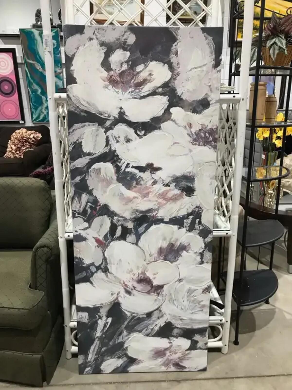 Abstract Floral Canvas Wall Art 5ft by 2ft