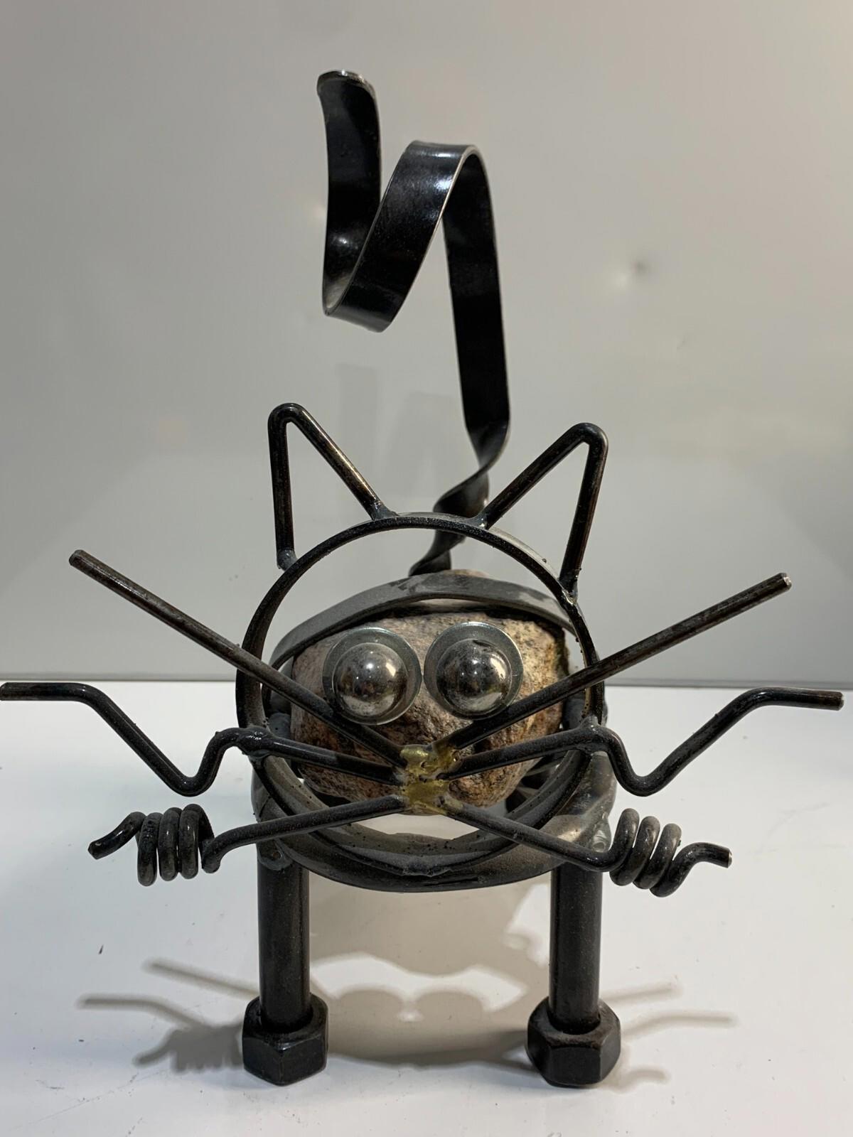 Cat Metal Sculpture art