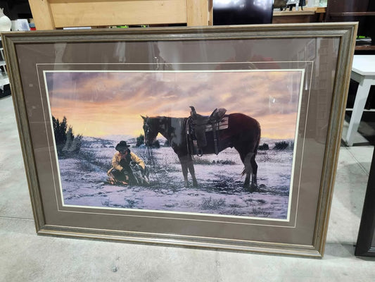 Hurry Sunup" Framed Print Tim Cox 41" by 30"