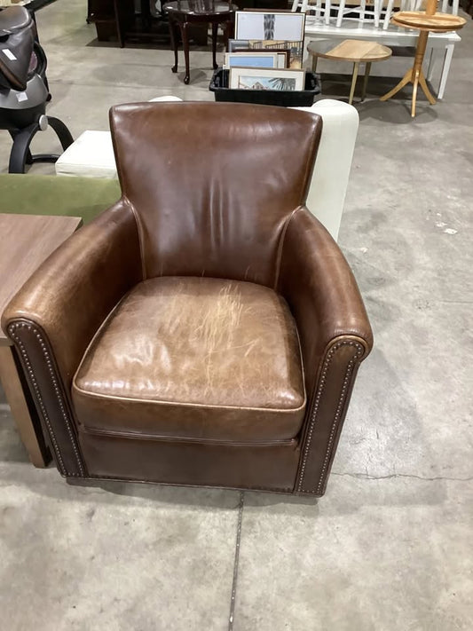 Brown Leather Armchair