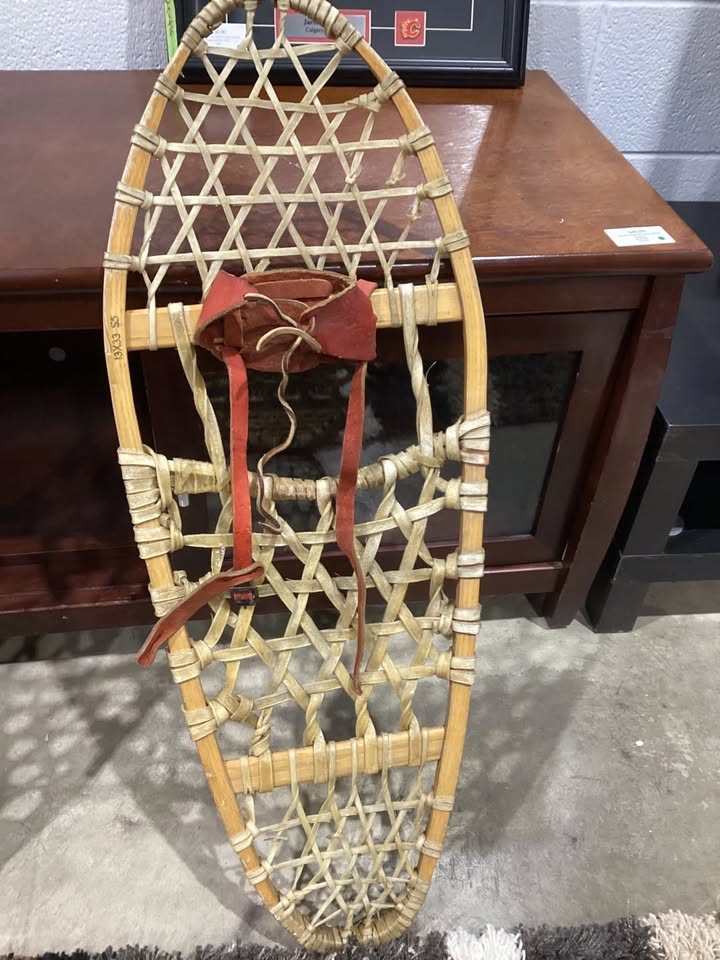 Vintage Wood & Rawhide Snowshoes