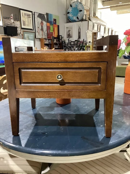 Wooden Nightstand with Drawer