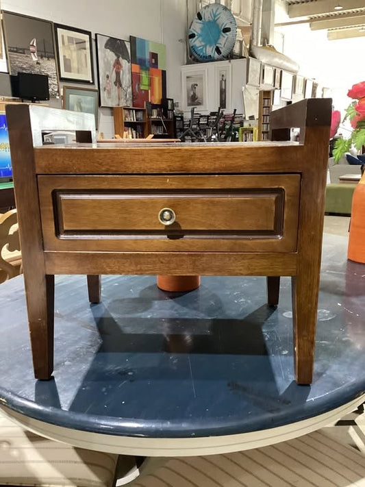 Wooden Nightstand with Drawer