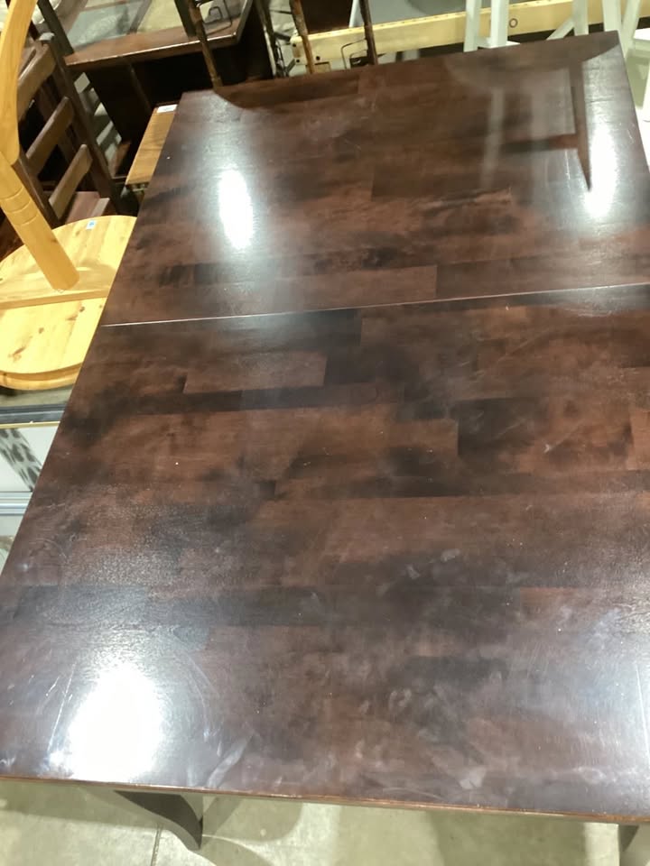 Dark Wood Extendable Dining Table