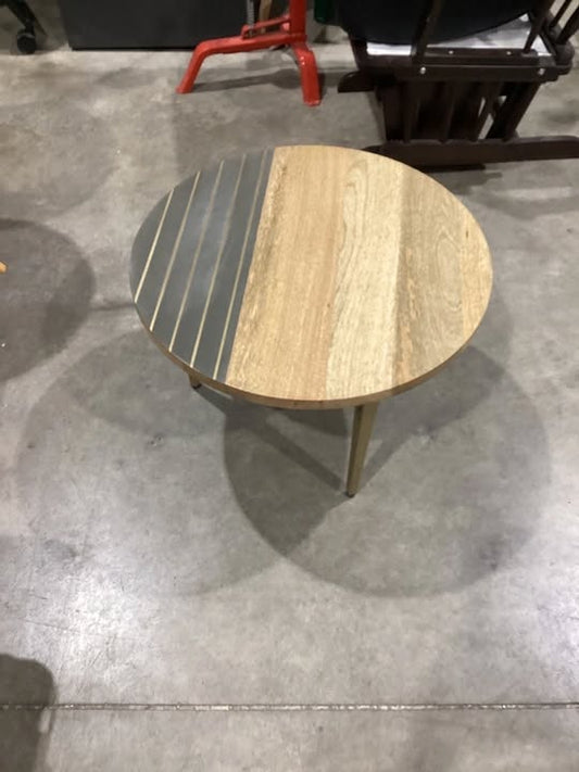 Round Wooden Accent Table