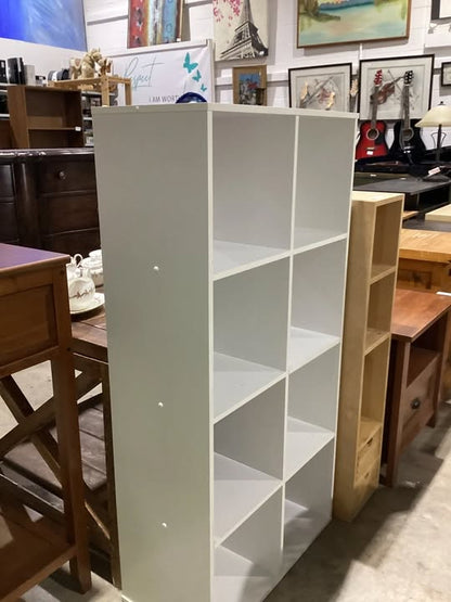 White 8-Cube Storage Shelf