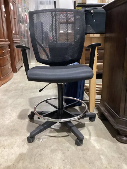 Black Tall Chair with Mesh Back