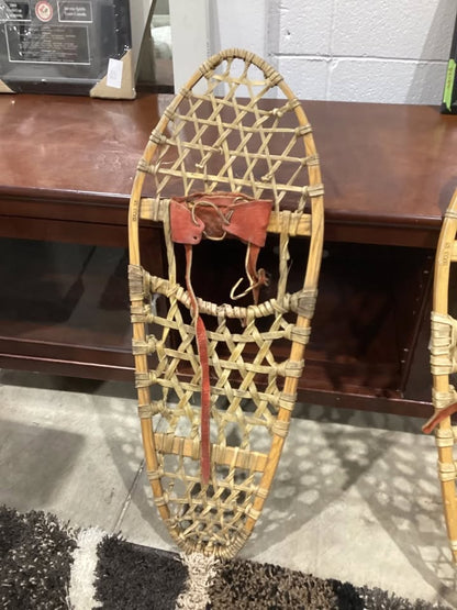 Vintage Wood & Rawhide Snowshoes