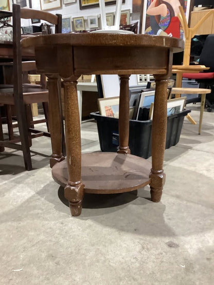 Round Wooden Accent Table