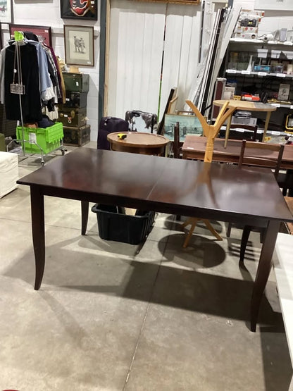 Dark Wood Extendable Dining Table