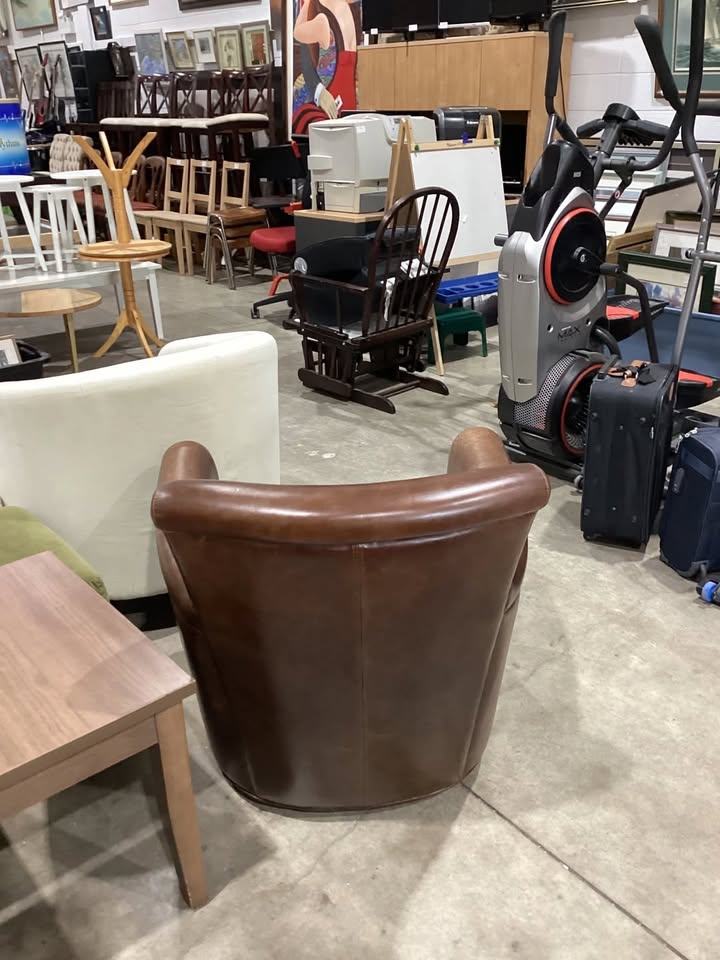 Brown Leather Armchair