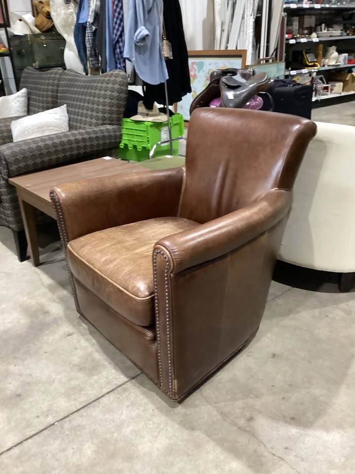 Brown Leather Armchair